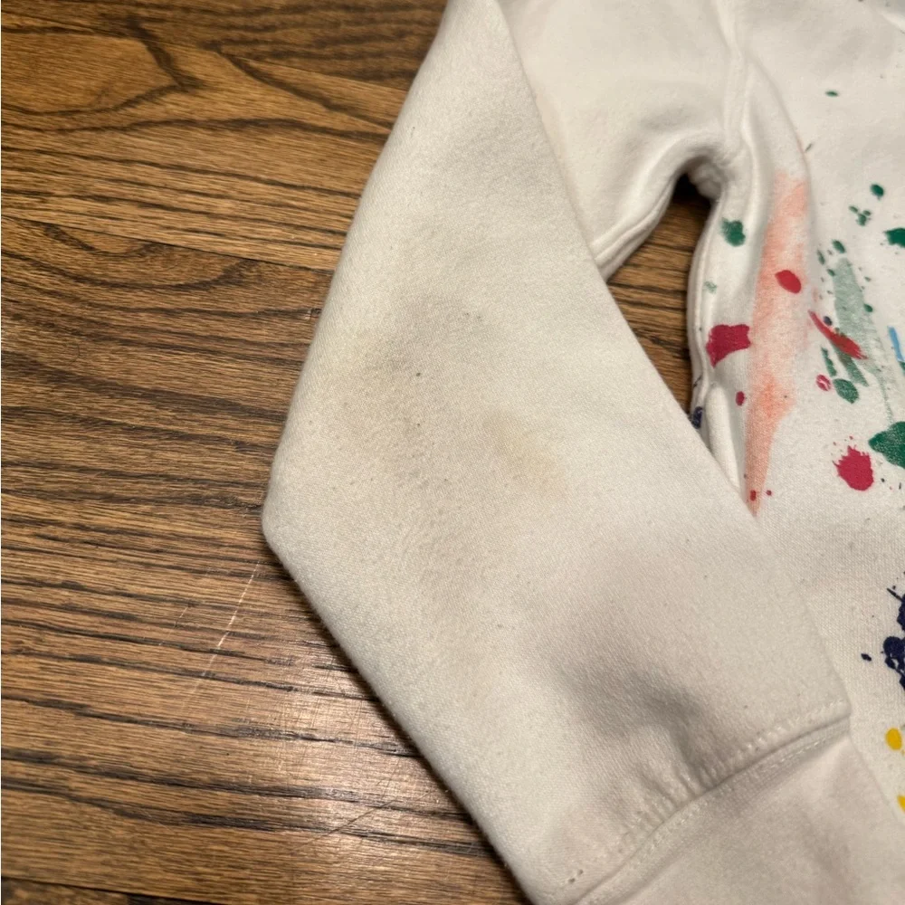 Polo Bear by Ralph Lauren Paint-Splatter Hoodie — Kids Size 7
